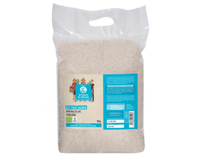 ARTISANS DU MONDE Riz Bio Hom Mali Blanc en Vrac - 5kg