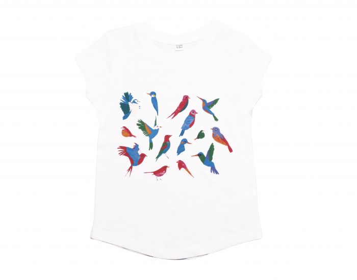 BABYBIRD T- Shirt Enfant Manches-Courtes, Motifs Oiseaux