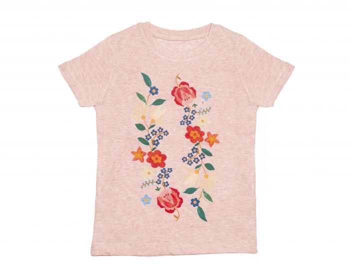 BABYBIRD T- Shirt Rose Enfant Manches-Courtes, Bohme