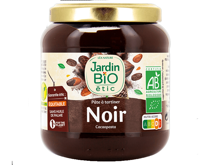 JARDIN BIO Pte  Tartiner Noire Forte en Cacao - 350g