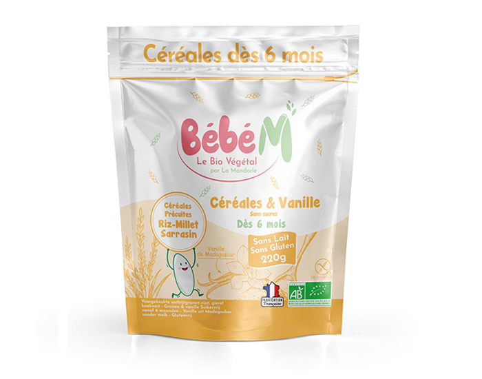 BEBE M Céréales Vanille - 220g - Dès 6 mois