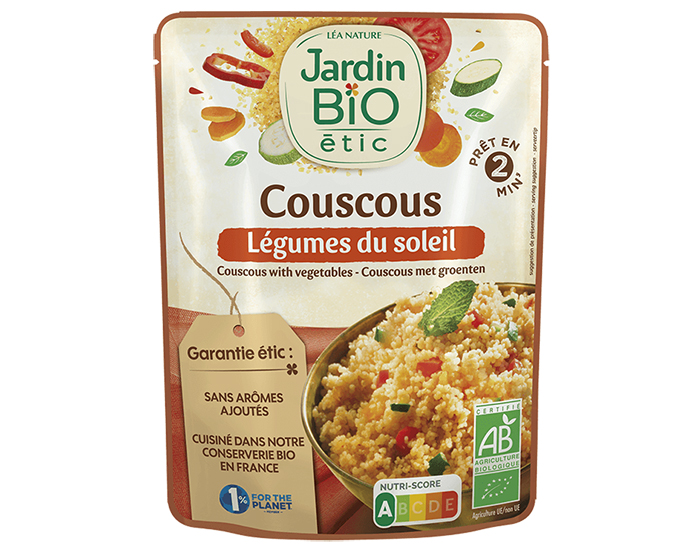 JARDIN BIO Menu Express - Couscous au Légumes du Soleil - 250g