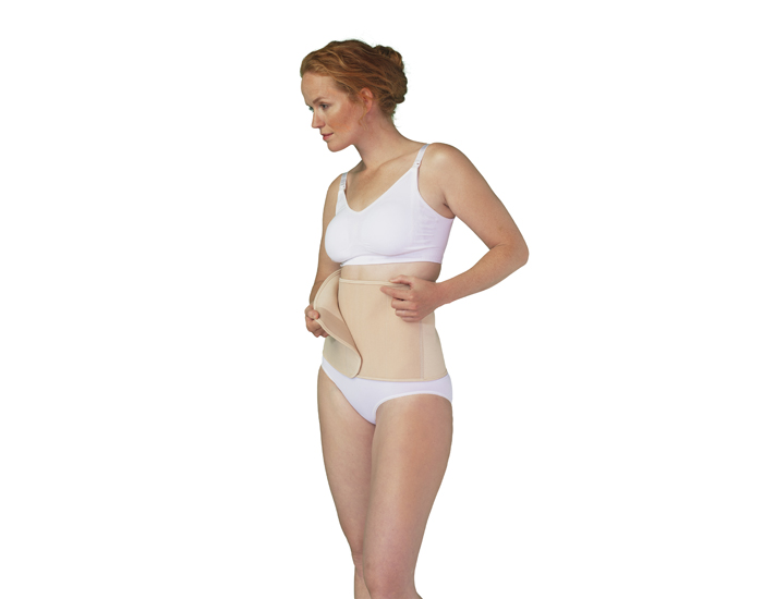 CARRIWELL Ceinture de Maintien Abdominal en Coton Bio - Ecru