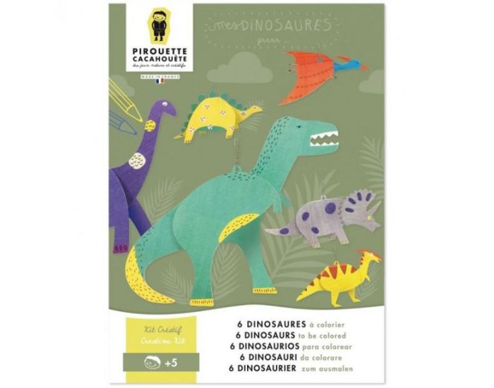 PIROUETTE CACAHOUETE Kit Cratif Dinosaures Ds 5 ans