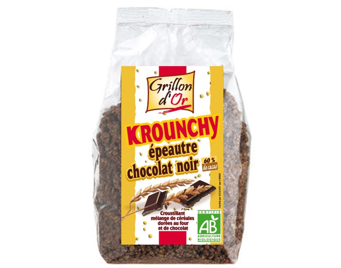 GRILLON D'OR Krounchy Epeautre Chocolat Noir - 500 g