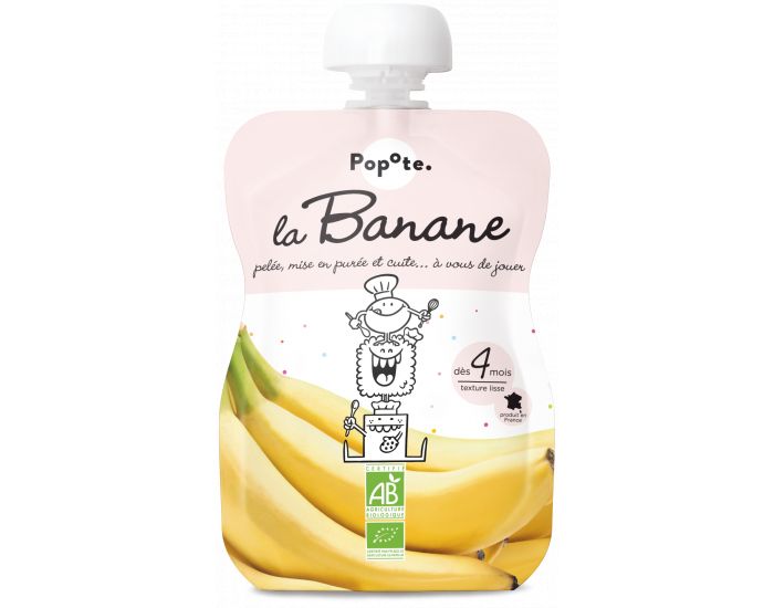 POPOTE La Banane - Lot de 10 gourdes - Ds 4 mois