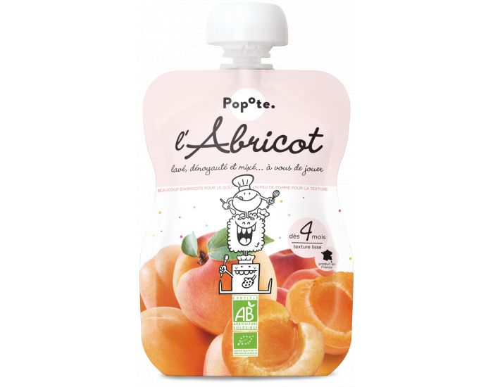 POPOTE L'Abricot - Lot de 10 gourdes - Ds 4 mois