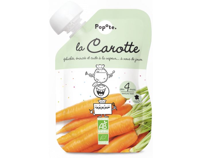 POPOTE La Carotte - Lot de 10 gourdes - Ds 4 mois