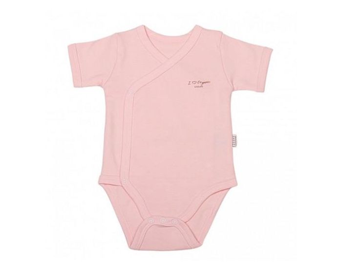SEVIRA KIDS Body Kimono en Coton Biologique - Basic Manches Courtes Rose