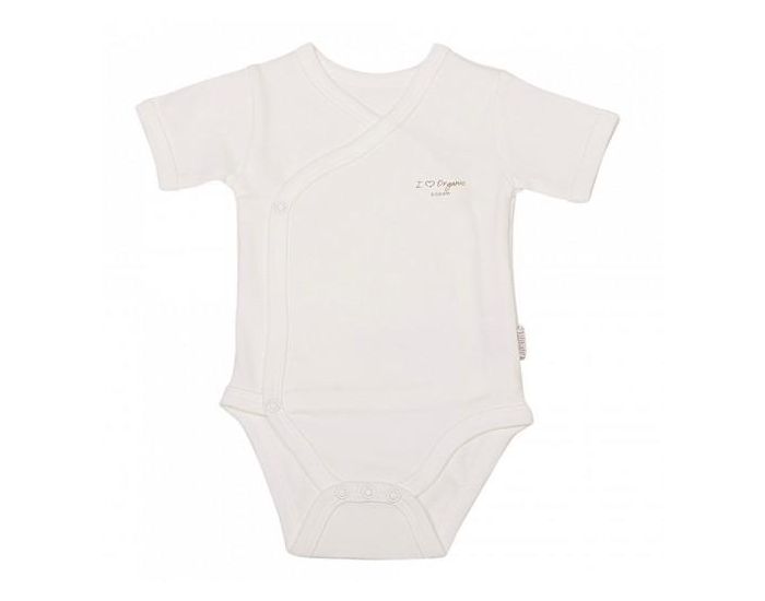 SEVIRA KIDS Body Kimono en Coton Biologique - Basic Manches Courtes Ecru