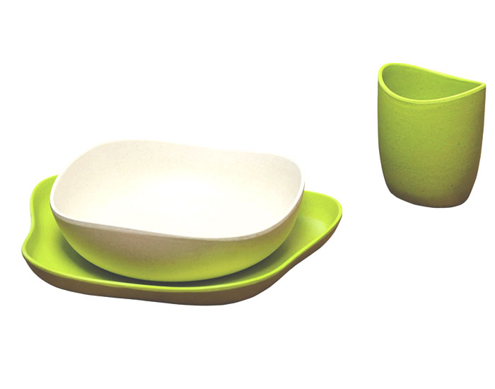 BECOTHINGS Set Repas pour Enfants - Vert