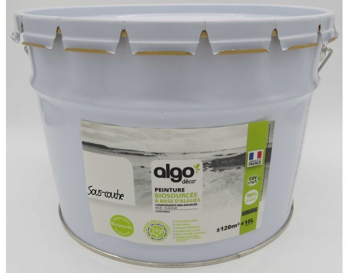 ALGO PAINT  Peinture Biosourc�e Blanche Algo - Sous-Couche - 10 Litres 