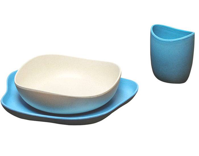 BECOTHINGS Set Repas pour Enfants - Bleu