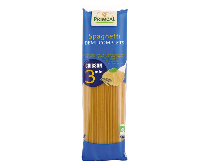PRIMEAL Spaghetti - Ptes Demi-compltes Cuisson Rapide - 500 g