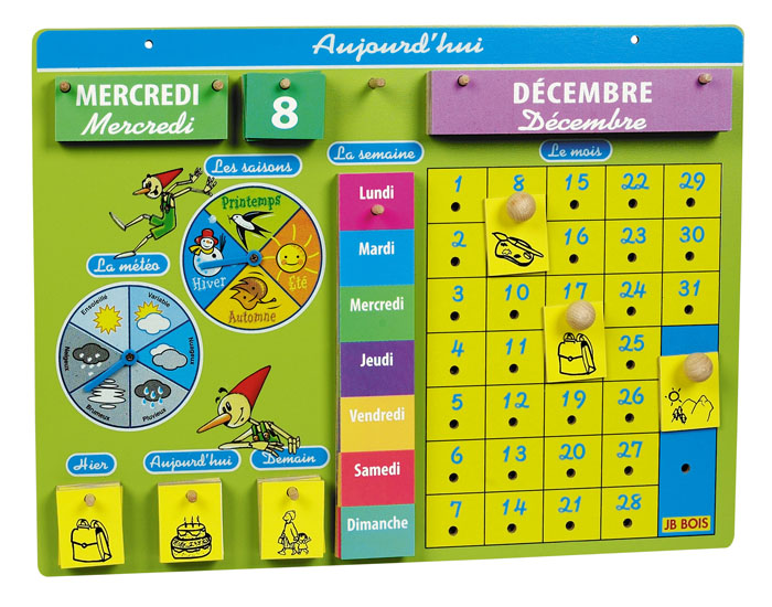 JB BOIS Calendrier Perptuel : Aujourd'hui, Ma Semaine, Mon Mois - Ds 3 ans