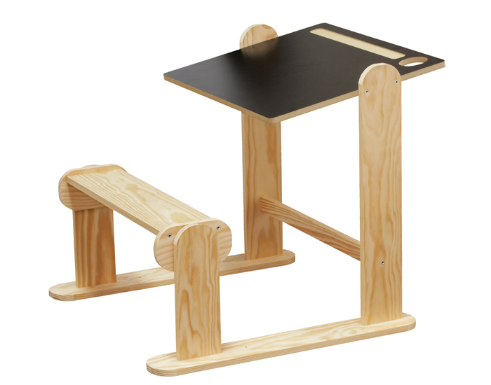 JBBOIS Pupitre en Pin Massif avec Banc Rglable - Ds 3 ans