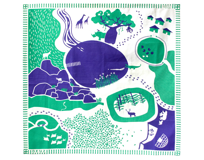 DEUZ Tapikid Tapis de Jeux pour Enfant Vert et Bleu