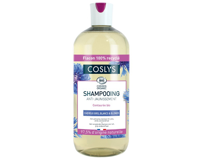 COSLYS Shampooing Anti-Jaunissement Cheveux Gris, Blancs et Blonds 