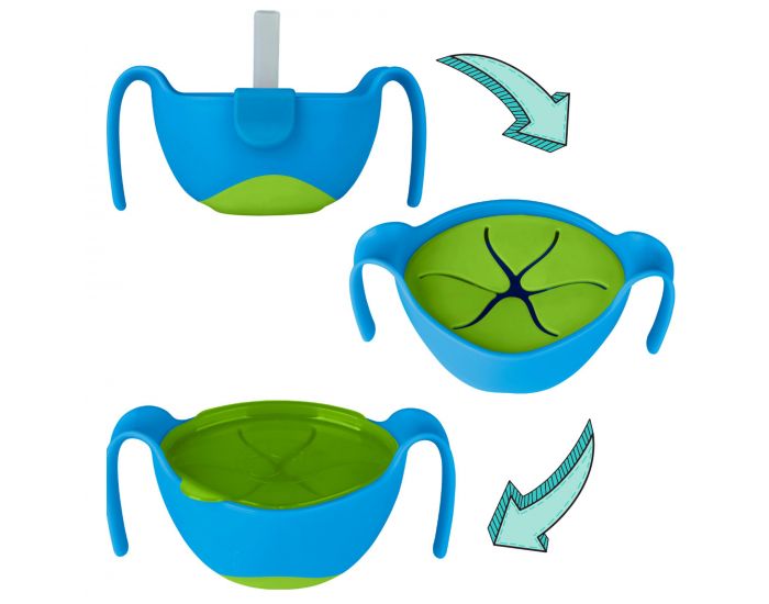 SEVIRA KIDS Bol enfant 3 en 1 avec paille et couvercle