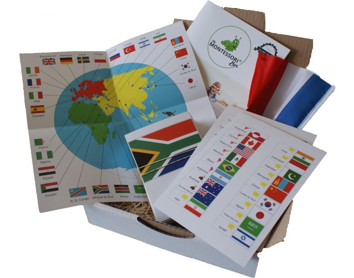 MAMONTESSORIBOX Pays & Drapeaux Du Monde - D�s 4 ans