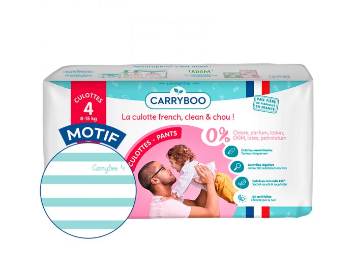 CARRYBOO Pack X5 - Culottes d'apprentissage Ecologiques French, Clean & Chou