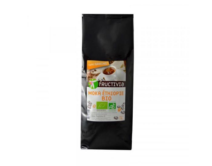 FRUCTIVIA Caf Bio en grains - Moka Ethiopie - 1kg