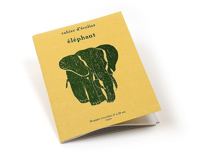 Cahier colier papier recycl