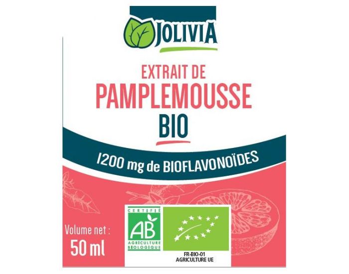 JOLIVIA Extrait de Pamplemousse Bio 1200 mg 50 ML (5)