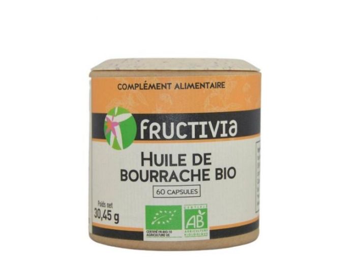 FRUCTIVIA Onagre et Bourrache huile Bio - 60 capsules de 500 mg (1)