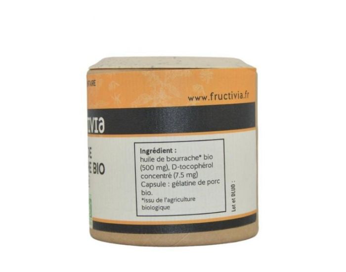 FRUCTIVIA Onagre et Bourrache huile Bio - 60 capsules de 500 mg (5)