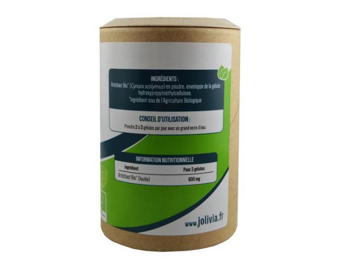 JOLIVIA Artichaut Bio - 200 glules vgtales de 200 mg (10)
