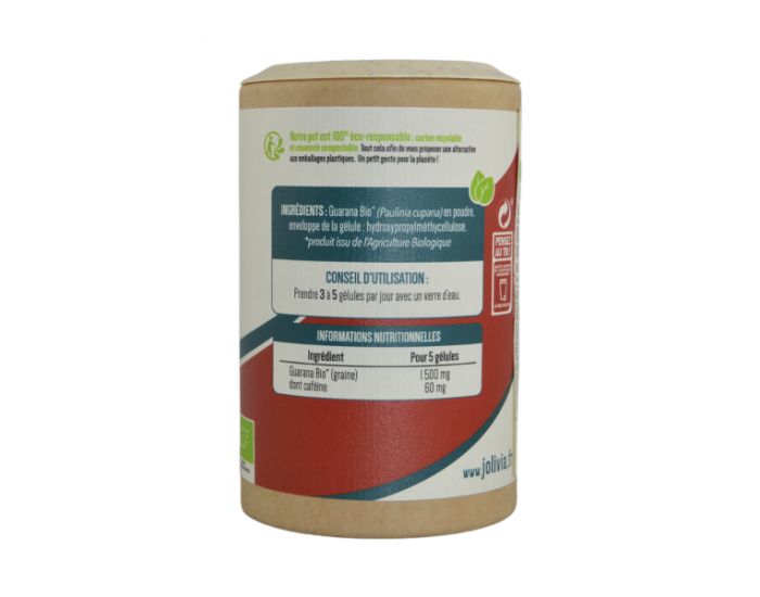 JOLIVIA Guarana Bio - 200 glules vgtales de 300 mg (1)