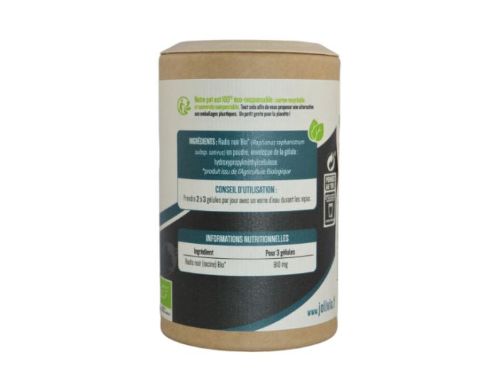 JOLIVIA Radis Noir Bio - 200 glules vgtales de 270 mg (1)