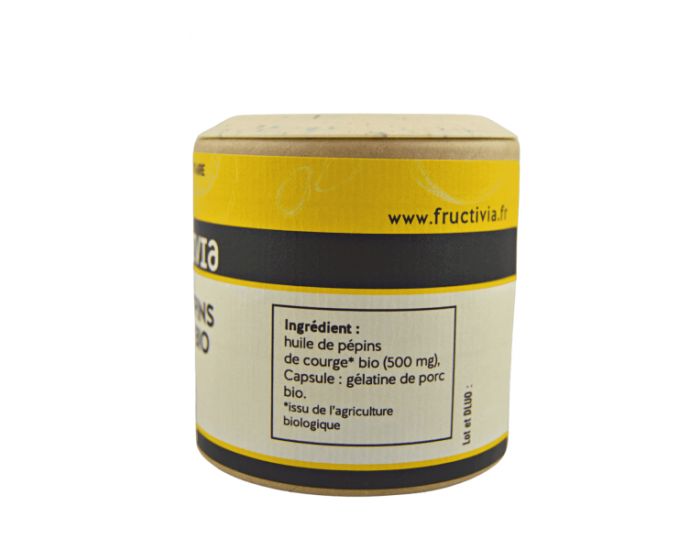 FRUCTIVIA Huile de ppins de courge Bio - 60 capsules de 500 mg (4)