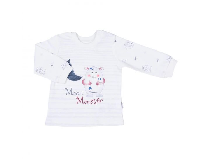 SEVIRA KIDS Ensemble Bb Garon T-shirt et Pantalon en Coton Bio, Moon Monster (1)