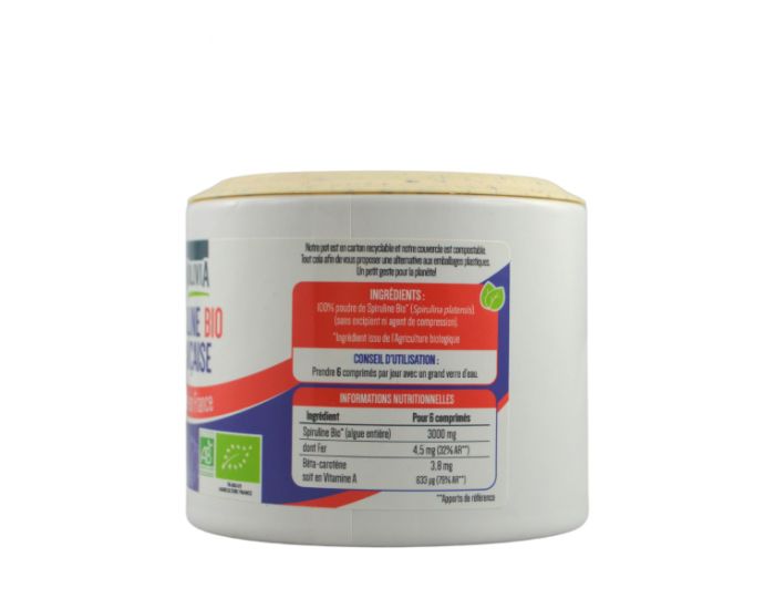 JOLIVIA Spiruline Bio Franaise - 150 comprims de 500 mg (8)
