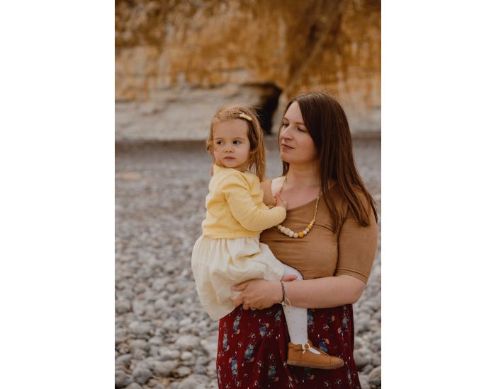 MAWEN MATERNE Collier d'Allaitement, de Portage - Moutarde Beige - Capucine (2)