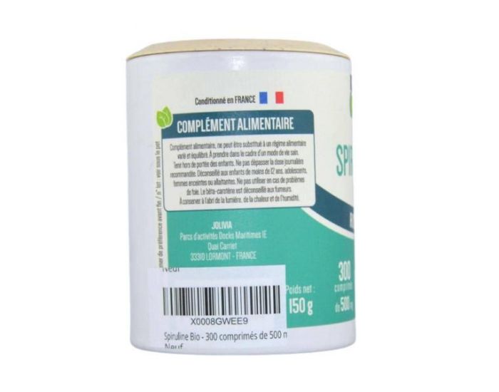 JOLIVIA Spiruline Bio - 300 comprims de 500 mg (4)