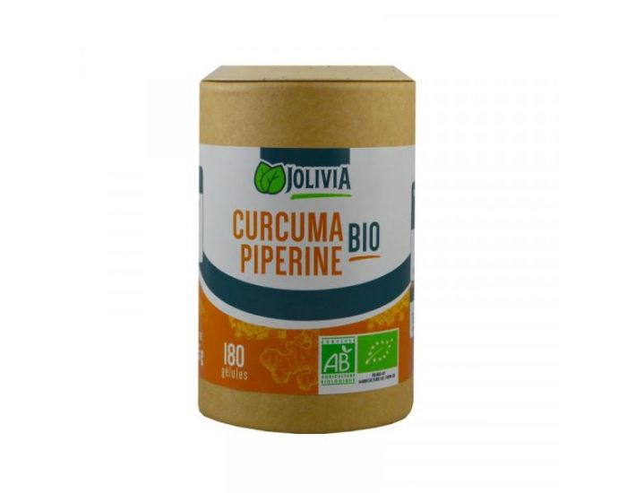JOLIVIA Curcuma Piperine Bio - 180 Glules vgtales de 300 mg (1)