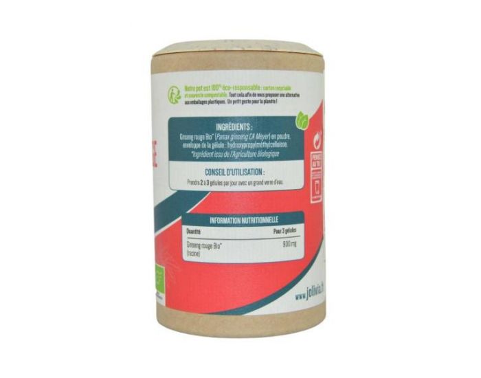 JOLIVIA Ginseng Rouge Bio - 200 glules vgtales de 300 mg (2)