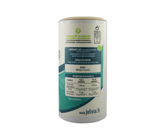 JOLIVIA Spiruline Bio - 600 comprims de 500 mg (3)