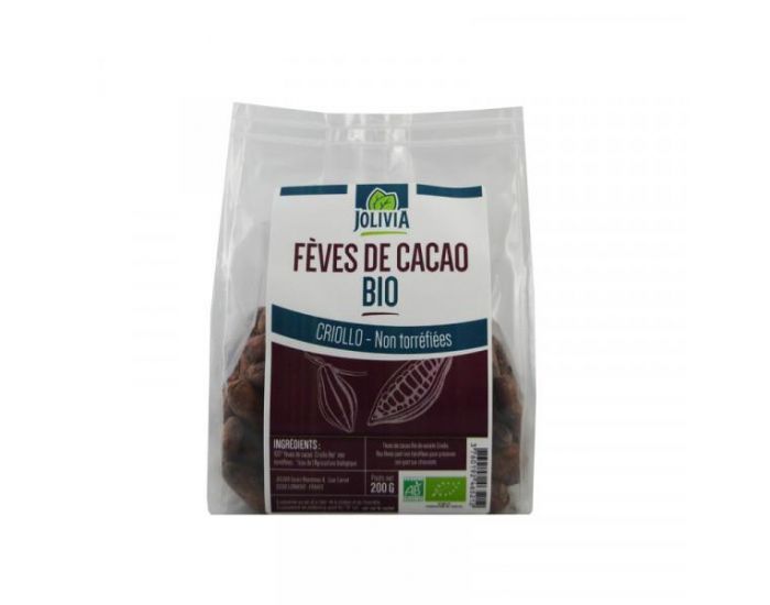 JOLIVIA Fves de Cacao crues Bio non torrfies 200 g (2)