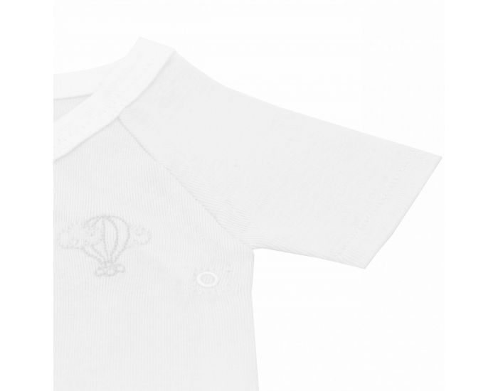  Body crois� Manches Courtes - 100% Coton Bio - Nuage (2)