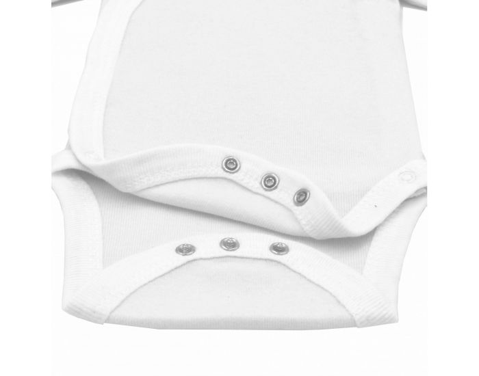  Body crois� Manches Courtes - 100% Coton Bio - Nuage (3)