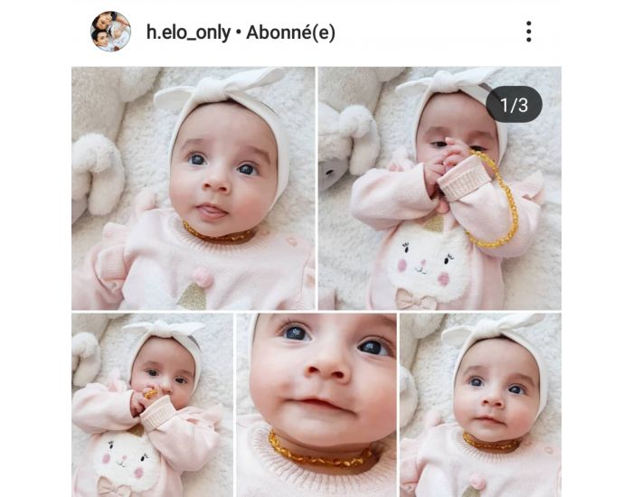 IRREVERSIBLE Box Famille : Bracelets d'Ambre Parents & Collier d'Ambre B�b�  - Honey (7)