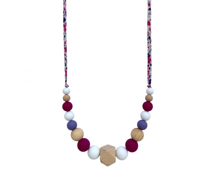MAWEN MATERNE Collier d'Allaitement ou de Portage Bois et Silicone - Prunelle  (1)