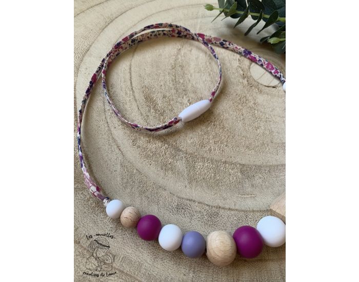 MAWEN MATERNE Collier d'Allaitement ou de Portage Bois et Silicone - Prunelle  (4)