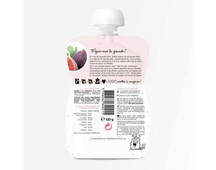 POPOTE La Figue - Lot de 10 Gourdes - D�s 6 Mois (1)