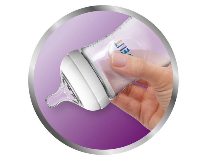 AVENT PHILIPS Lot de 2 Biberons PP Natural 260ml 1m+ (4)