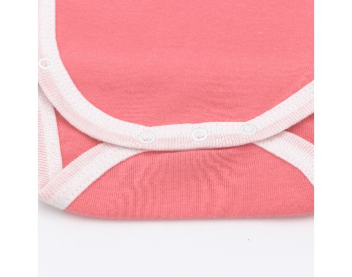  Body crois� Manches Courtes - 100% Coton Bio - Corail (12)